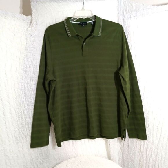 Ted Baker Green Penine Textured Polo Shirt Size 6 - Picture 2 of 8